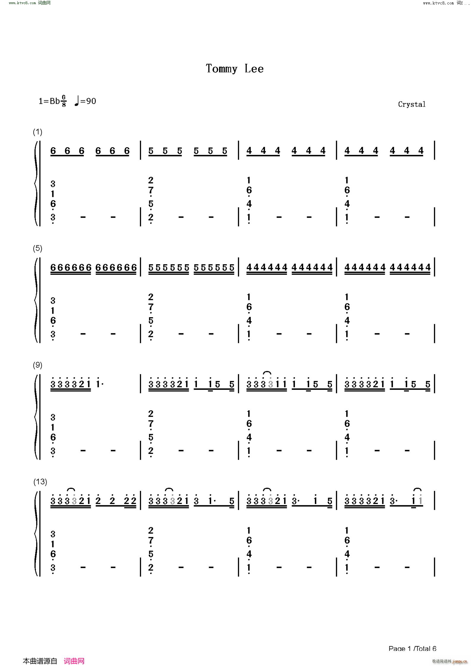 Tommy Lee(钢琴谱)7