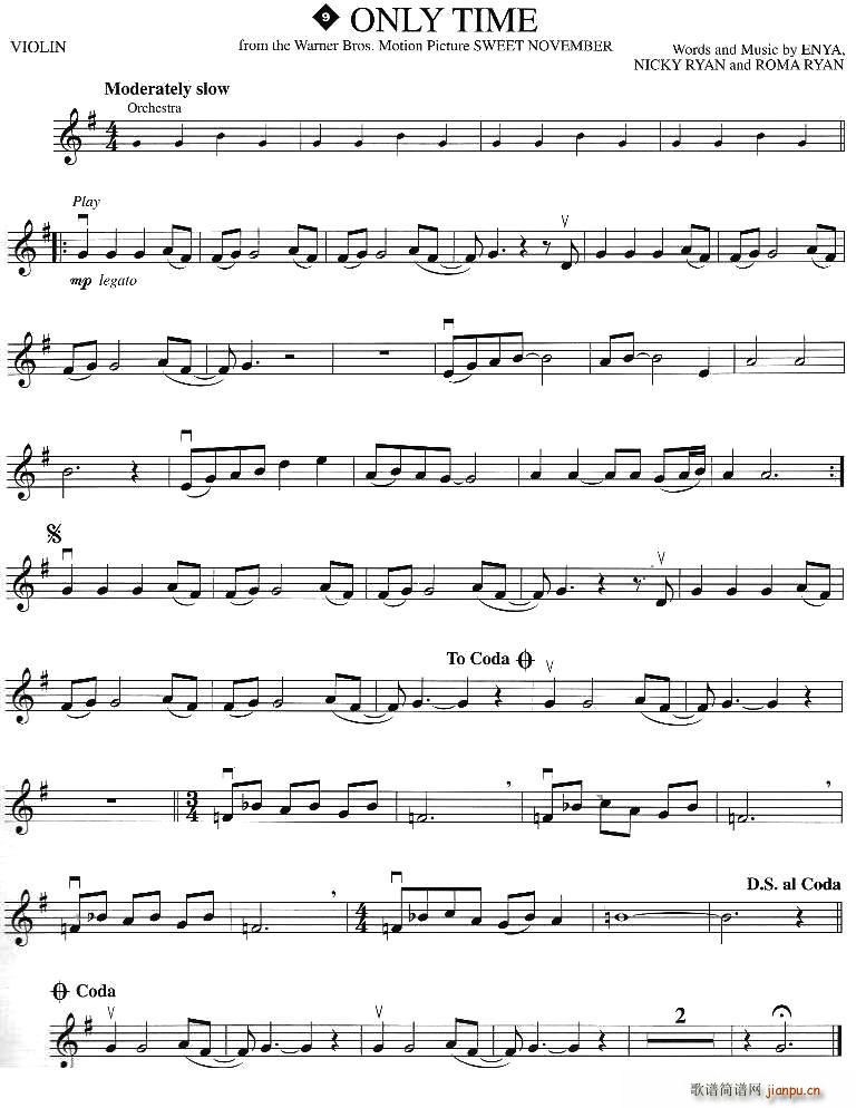 ONLY TIME(九字歌谱)1