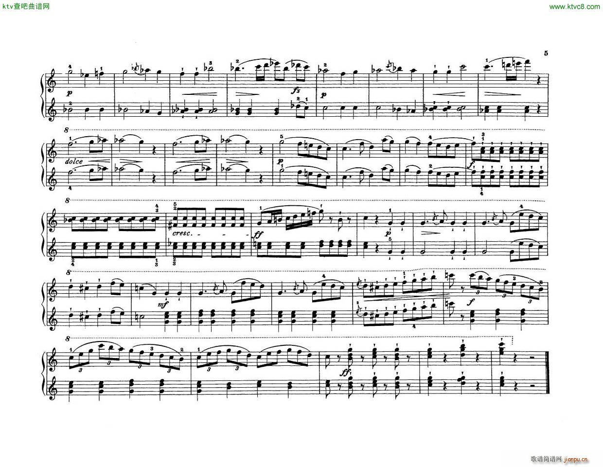 Anton Diabelli Sonates Mignonnes Op 150 Rondeau(钢琴谱)8