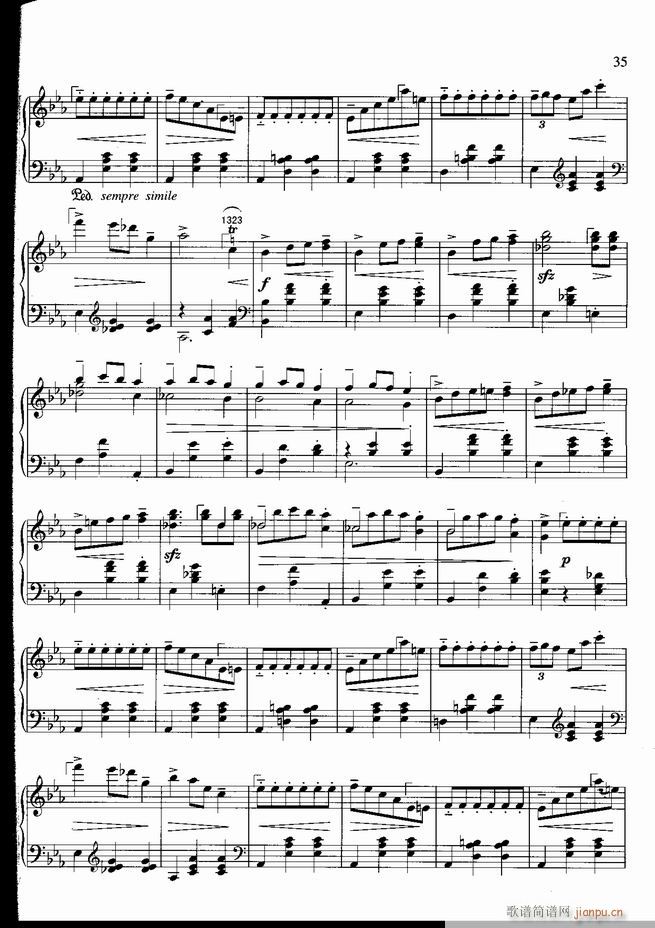 钢琴 不可不弹的世界钢琴名曲100首 五(钢琴谱)36
