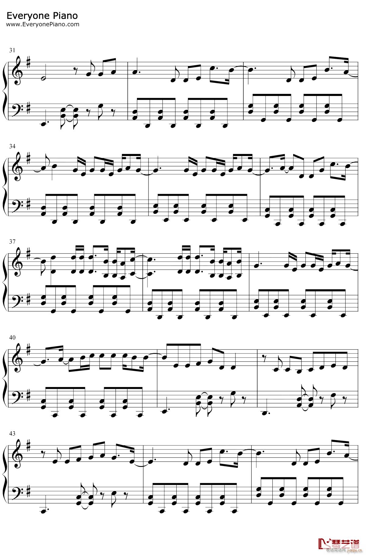 鹿BeFree(钢琴谱)3