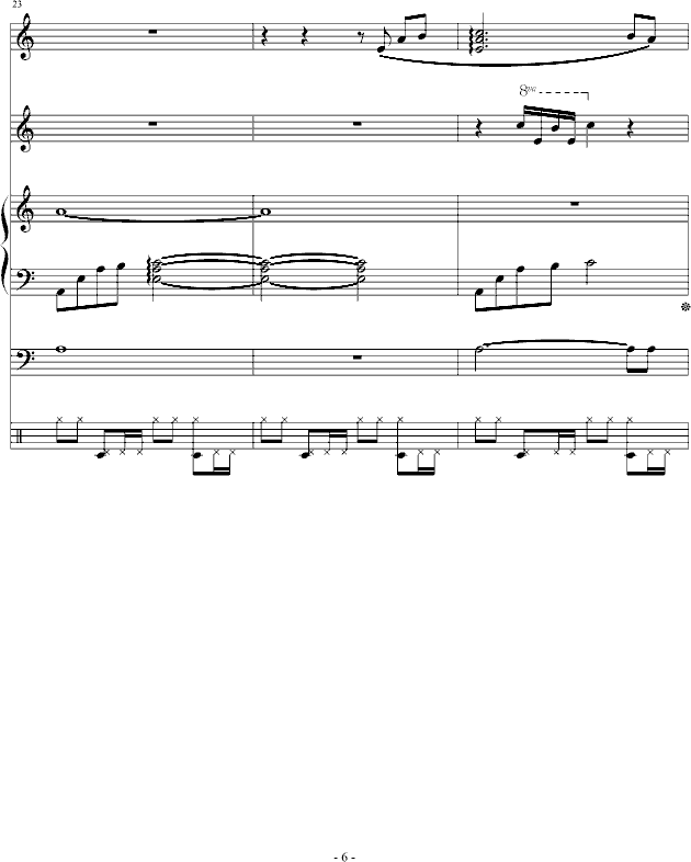 思念进行曲(钢琴谱)6