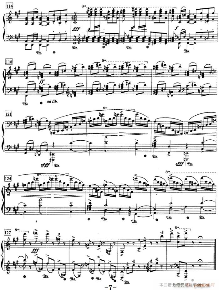 钢琴教程第八级 中外乐曲 小丑 Op 3 No 4(钢琴谱)7