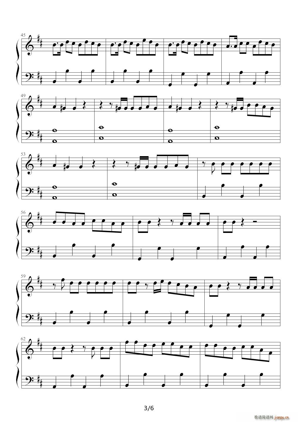 Mr Simple D调(钢琴谱)3
