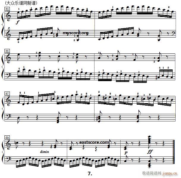 车尔尼 钢琴快速练习曲 Czerny 299 第9首 及练习提示(钢琴谱)7