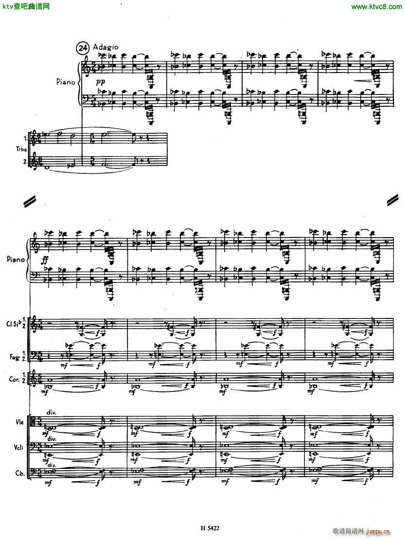 Fiser concerto da camera for piano full score(钢琴谱)24