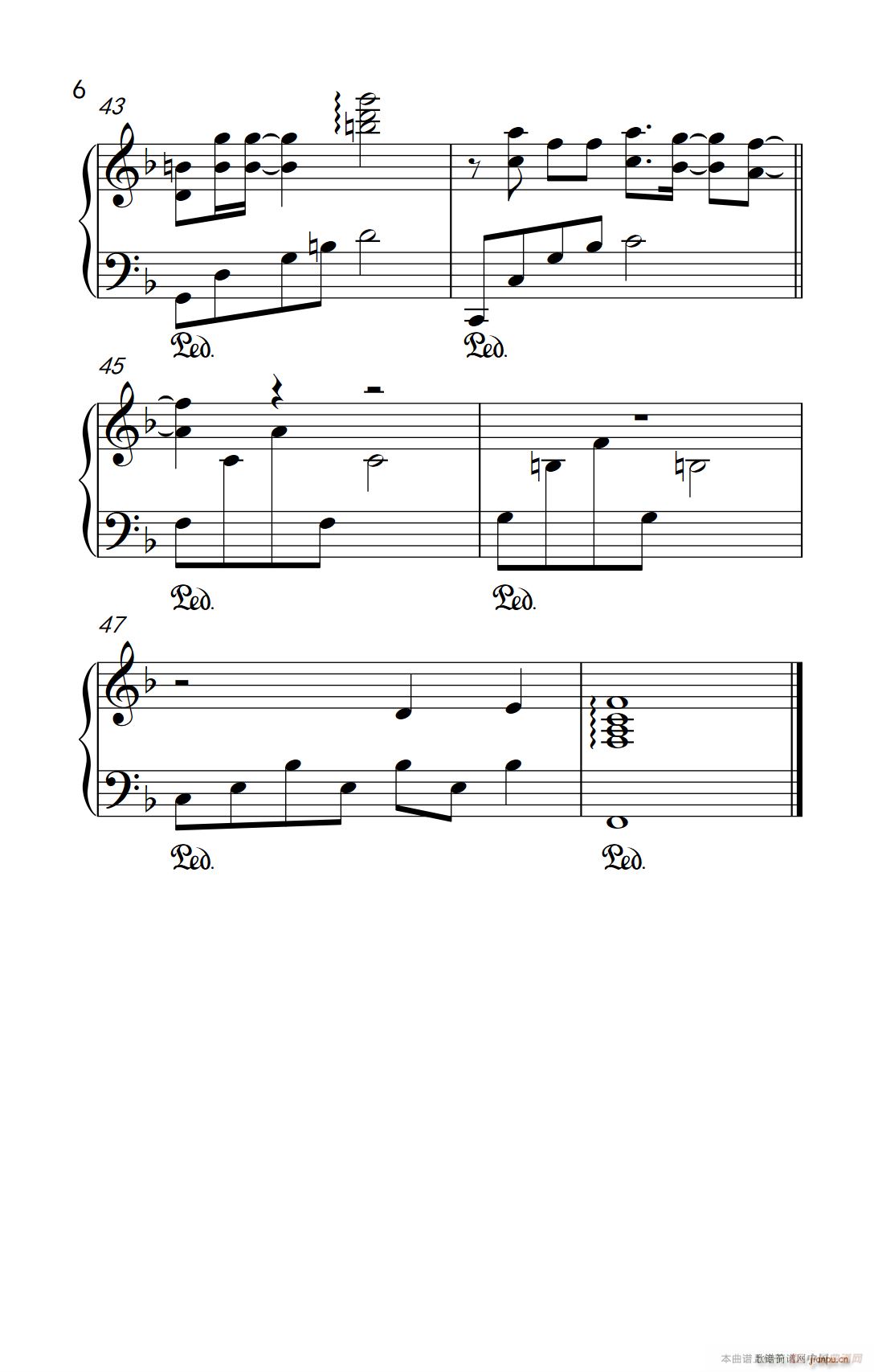 小幸运 弹吧音教 制谱版(钢琴谱)6