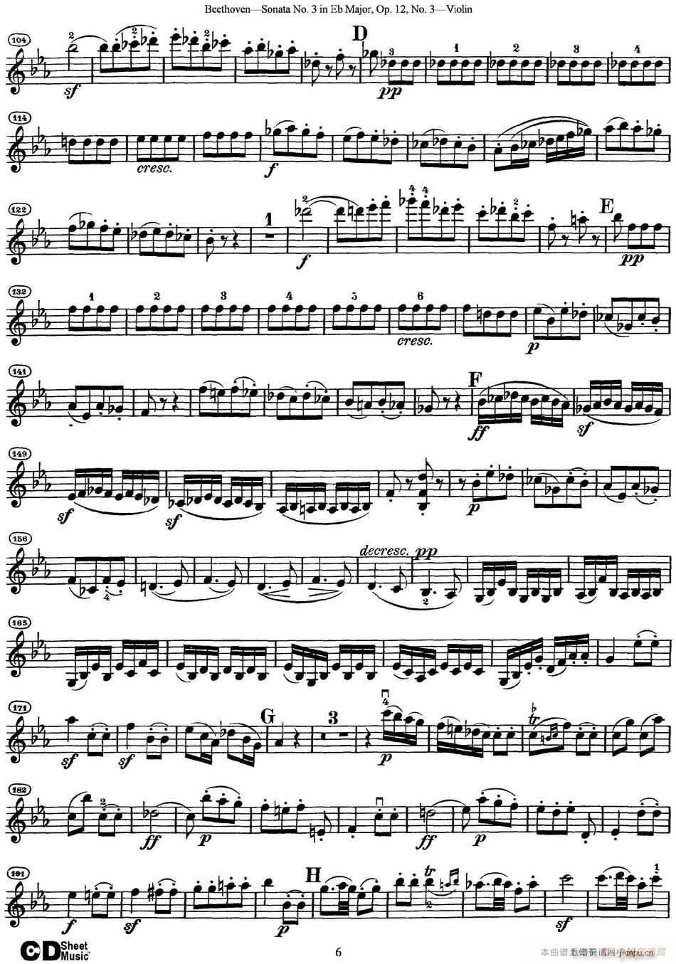 Violin Sonata No 3 in Eb Major Op 12 No 3(十字及以上)6