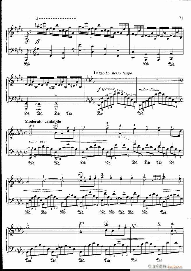 钢琴 不可不弹的世界钢琴名曲100首 五(钢琴谱)72