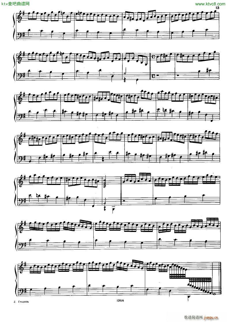 H ndel 1 Suiten for Piano Book 2(钢琴谱)11