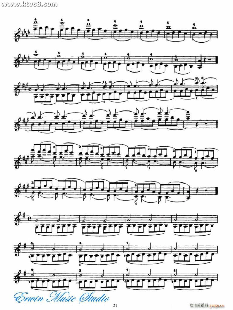 Bytovetskim 双弦练习 练习曲(十字及以上)21