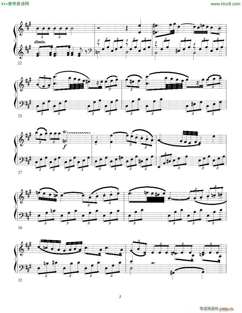 Clementi op 1 No 5 Sonate A major(钢琴谱)3