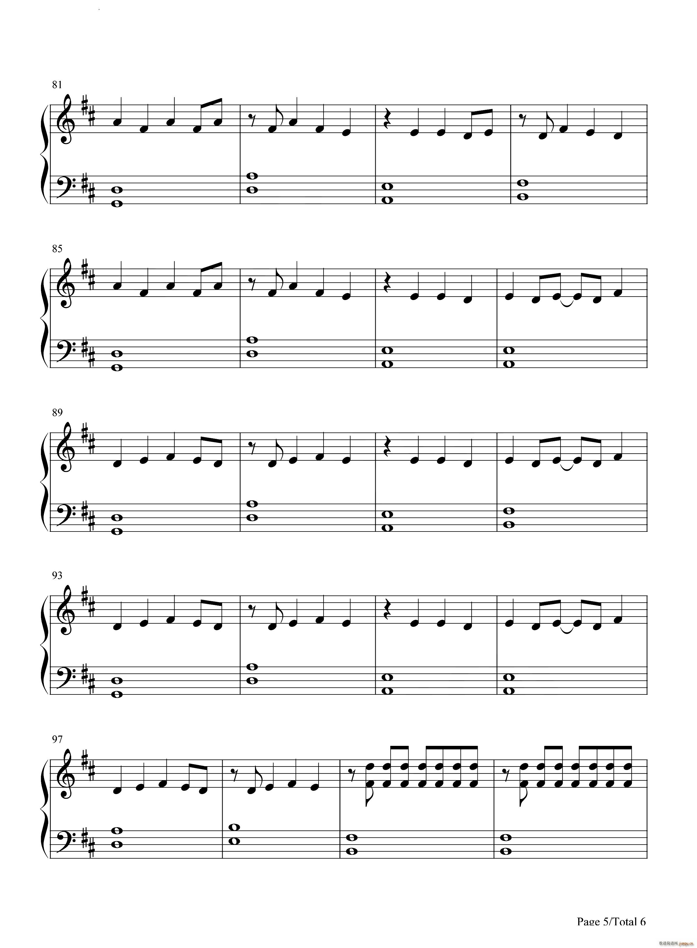 This Is Gospe简单钢琴版(钢琴谱)6