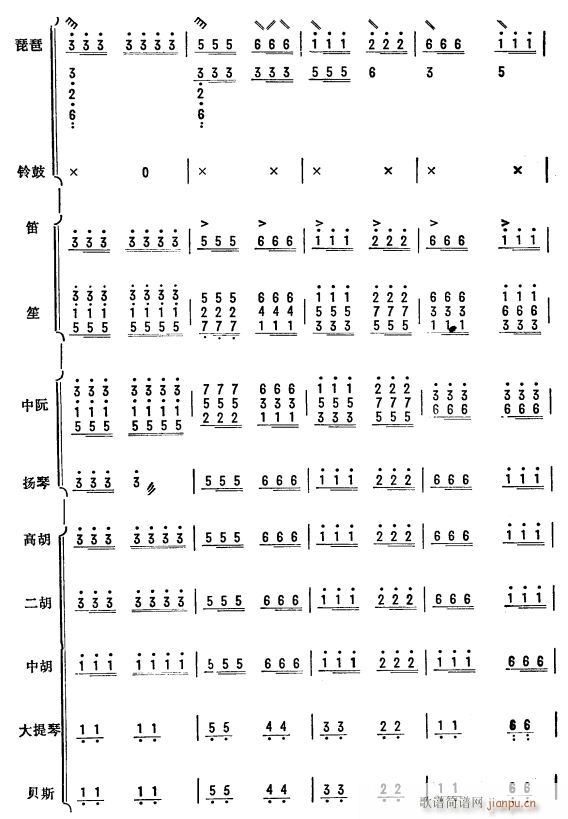 杜鹃啼血 琵琶协奏曲 53(总谱)1