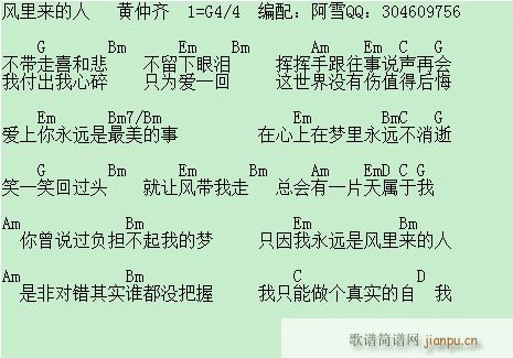 风里来的人(吉他谱)1