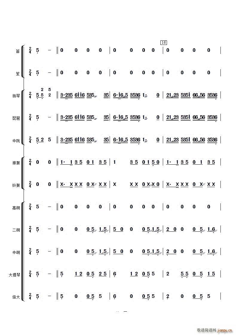 五歌放羊民乐合奏(总谱)5