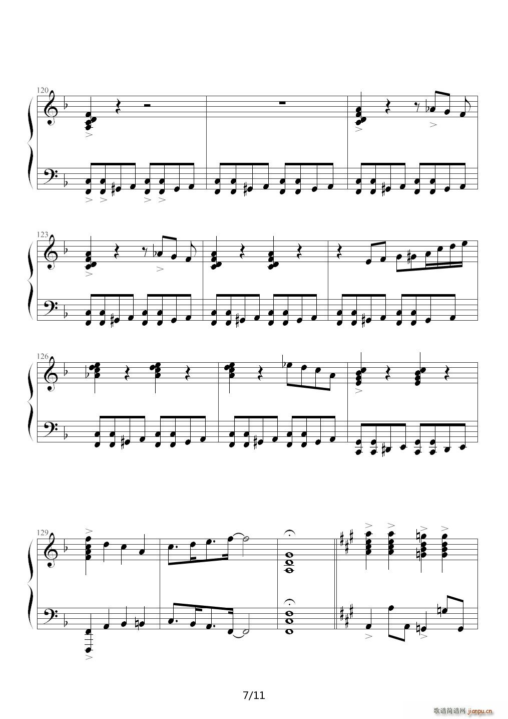 铃儿响叮当 变奏曲 降E调(钢琴谱)7