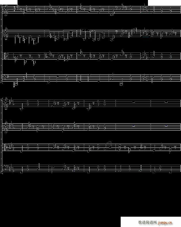 小村之晨圆舞曲弦乐四重奏(钢琴谱)5