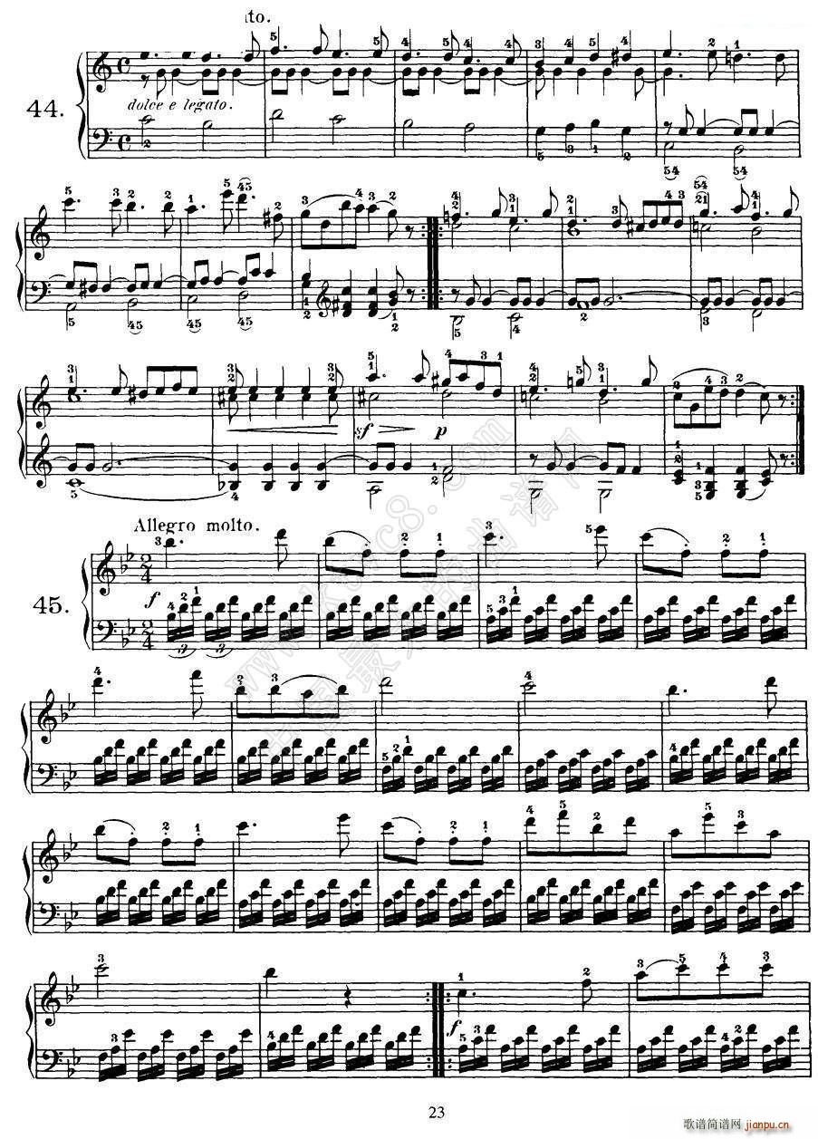 Czerny 100 Progressive Studies Op 139 37 46(钢琴谱)5