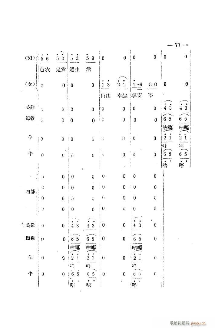 生产大合唱 完整本(九字歌谱)69