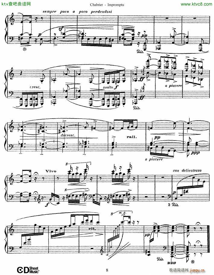 Chabrier Impromptu(钢琴谱)8
