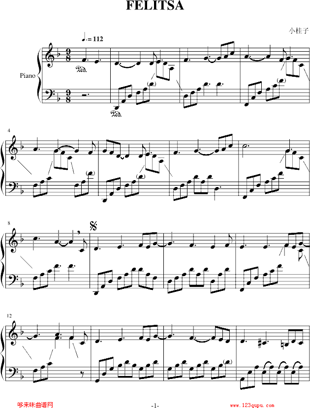 FELITSA-雅尼(钢琴谱)1