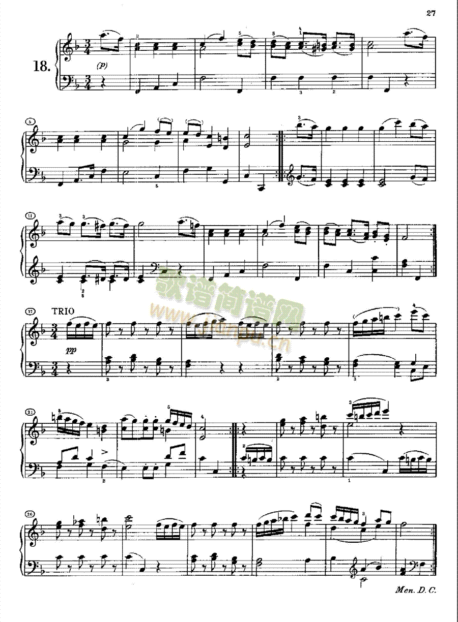 20首小步舞曲键盘类钢琴(钢琴谱)18