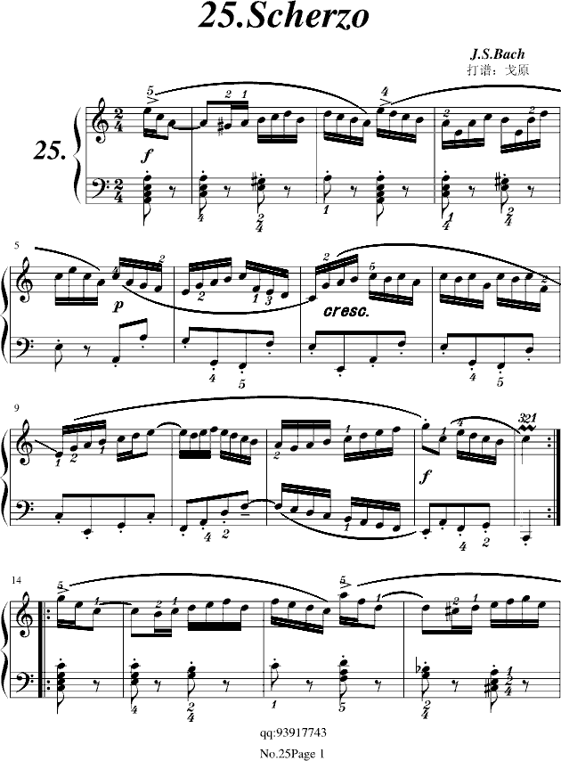初步IINo.25Scherzo(钢琴谱)1