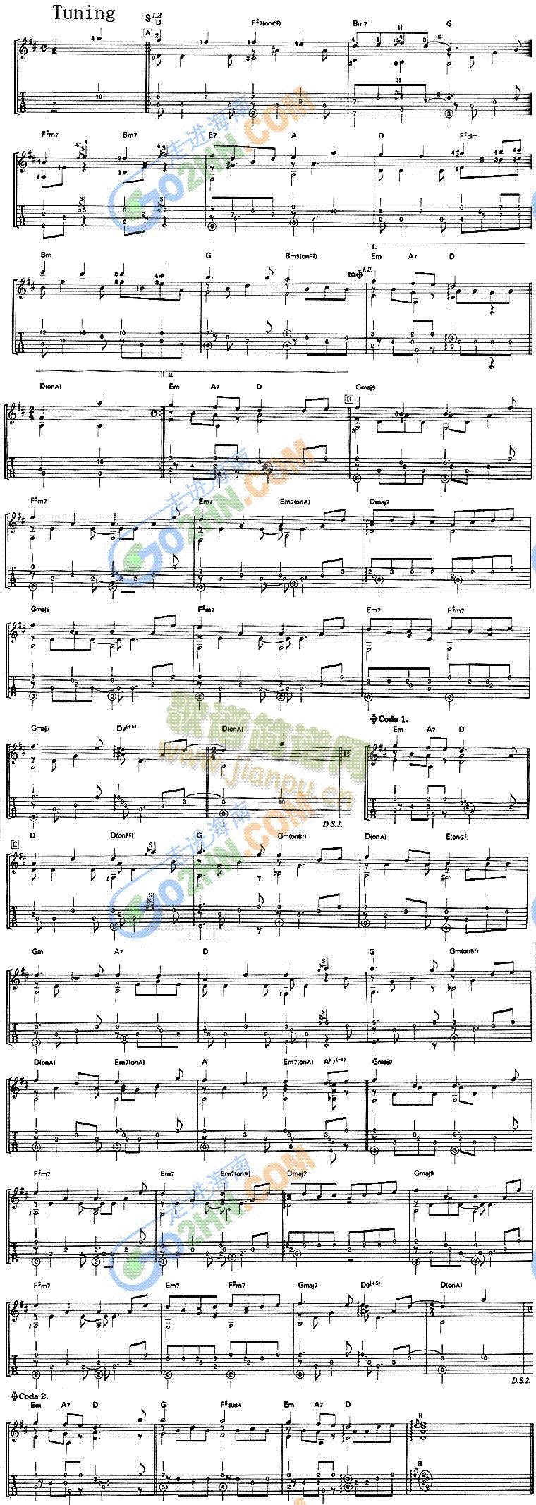 Tuning(吉他谱)1