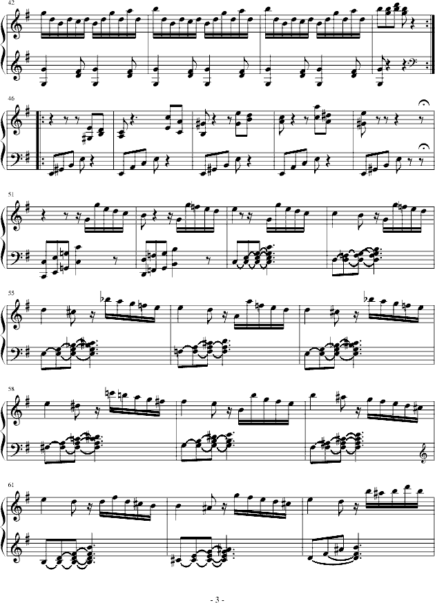e小调奏鸣曲第一乐章(钢琴谱)3