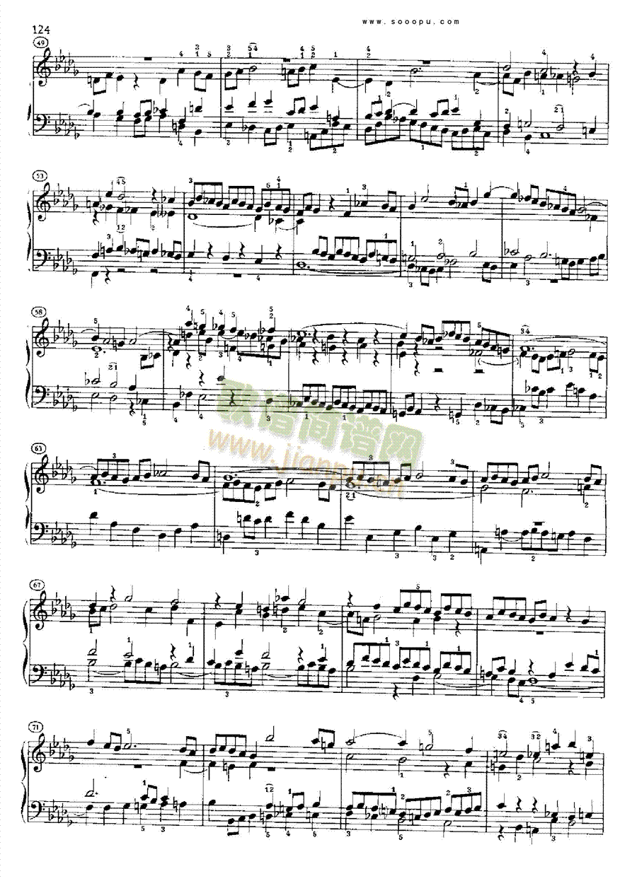 巴赫平均律曲集第二册第22首键盘类钢琴(其他乐谱)7