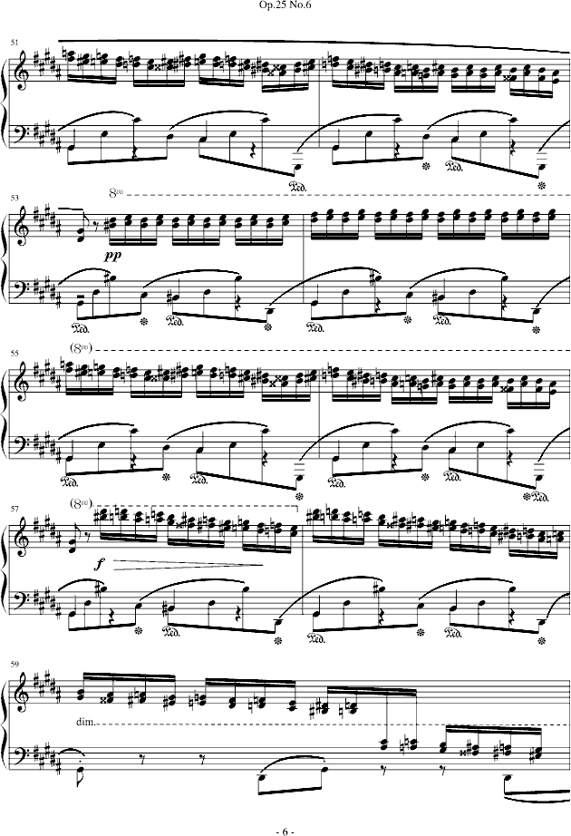 肖邦练习曲Op.25No.6(钢琴谱)6