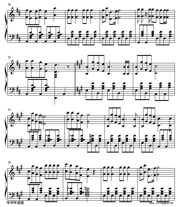 铃儿响叮当-贝多芬(钢琴谱)3