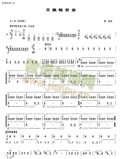 天鹅畅想曲(笙-琵琶谱)1