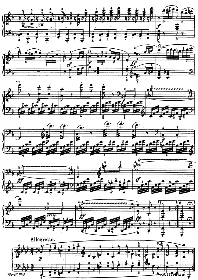 F大调第六钢琴奏鸣曲-Op.10—2-贝多芬(钢琴谱)7