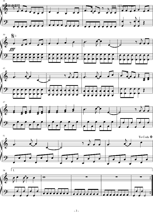 IAM-犬夜叉(钢琴谱)3