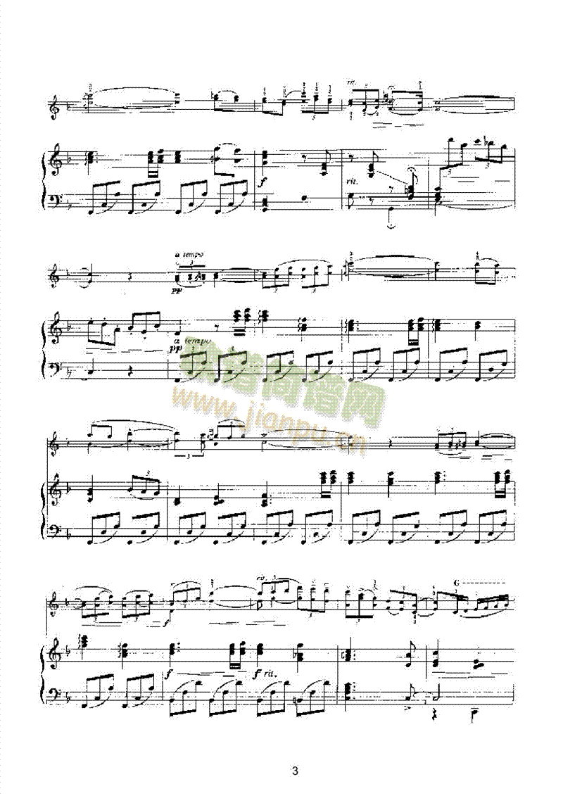 小夜曲弦乐类小提琴(其他乐谱)3