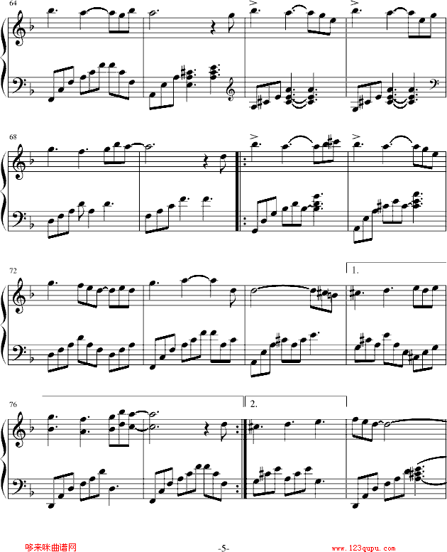 FELITSA-雅尼(钢琴谱)5
