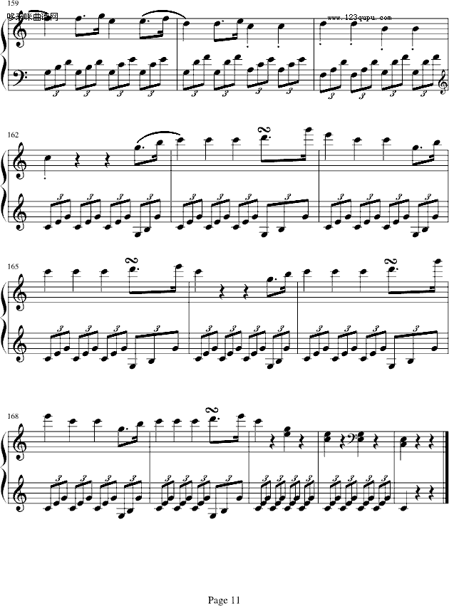 海頓奏鳴曲第一樂章-海顿(钢琴谱)11