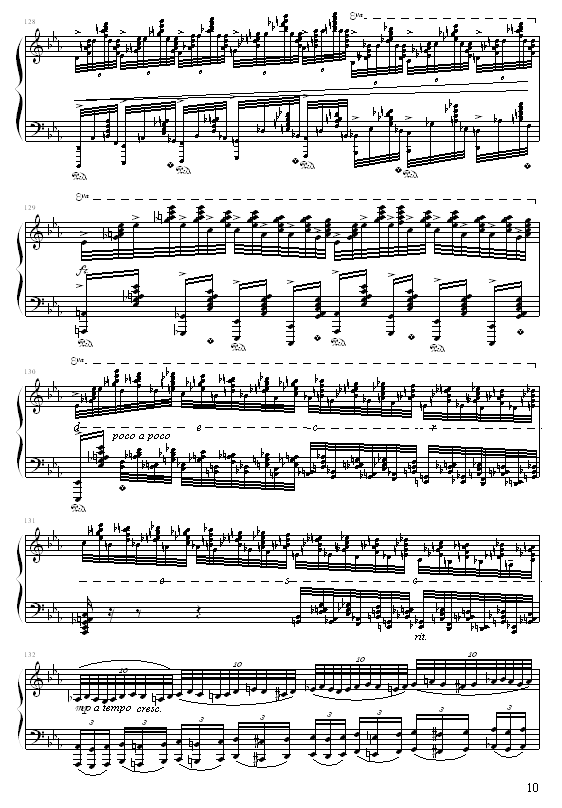 c小调练习曲(钢琴谱)10