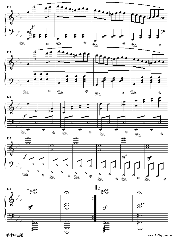悲怆奏鸣曲第一乐章-贝多芬(钢琴谱)7