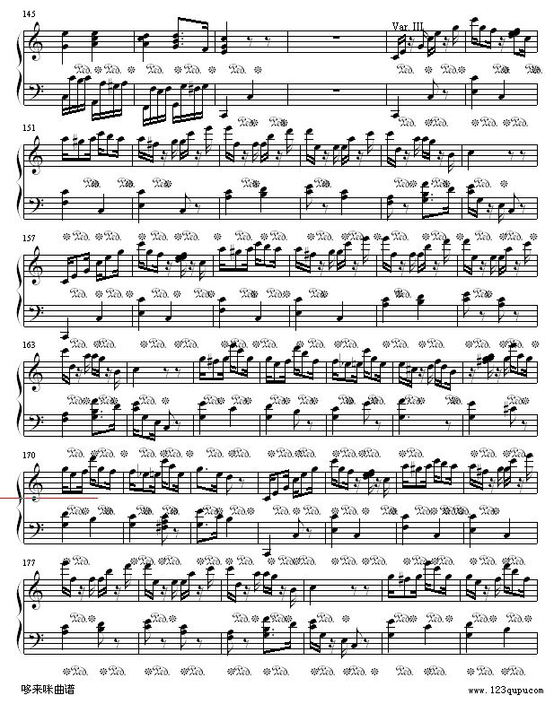 小星星变奏曲-莫扎特(钢琴谱)5