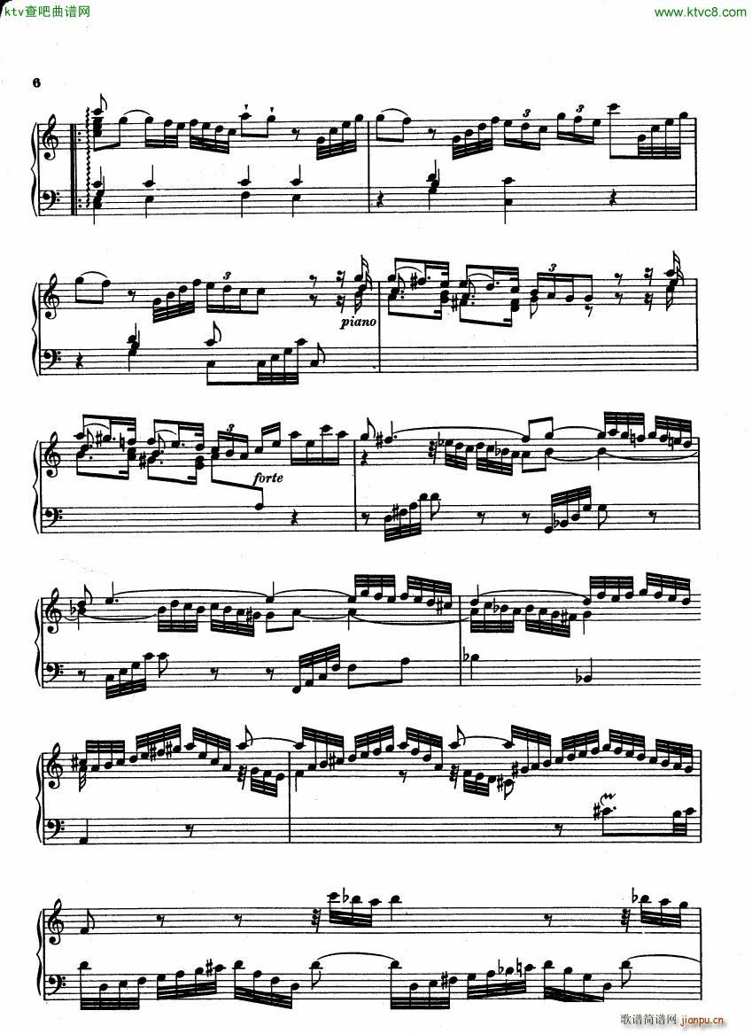 Bach CPE 6 Wurttemberg Sonatas(钢琴谱)3