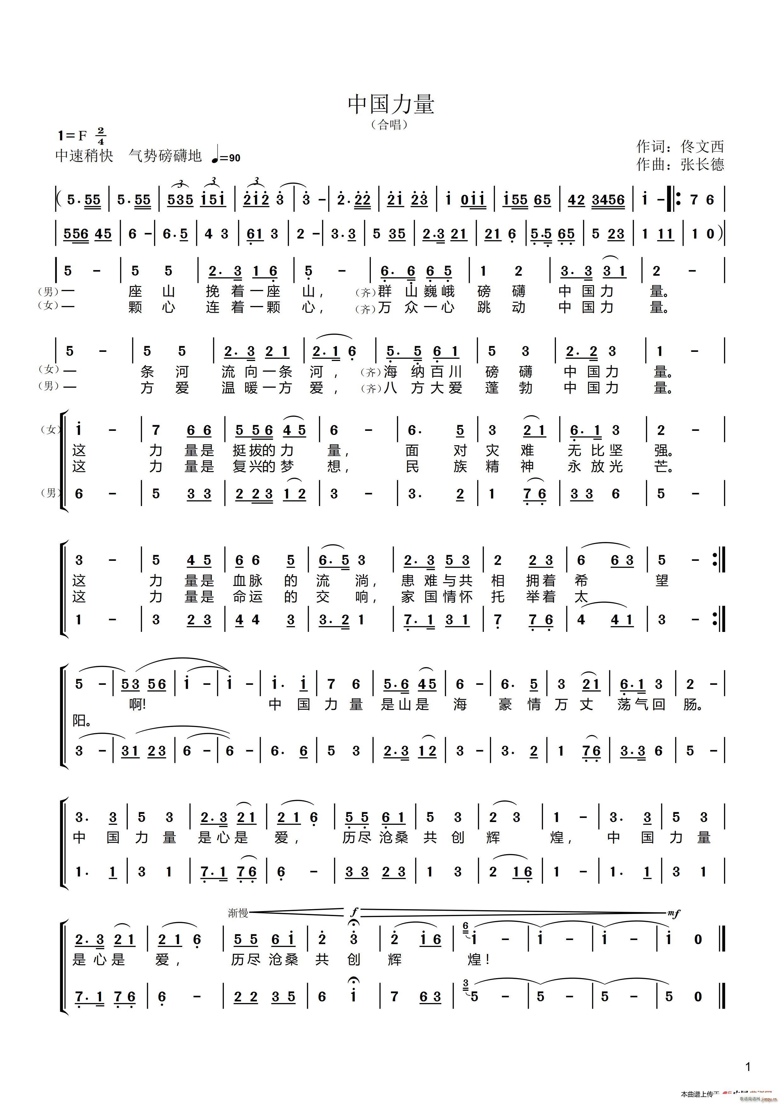 中国力量2 合唱(合唱谱)1