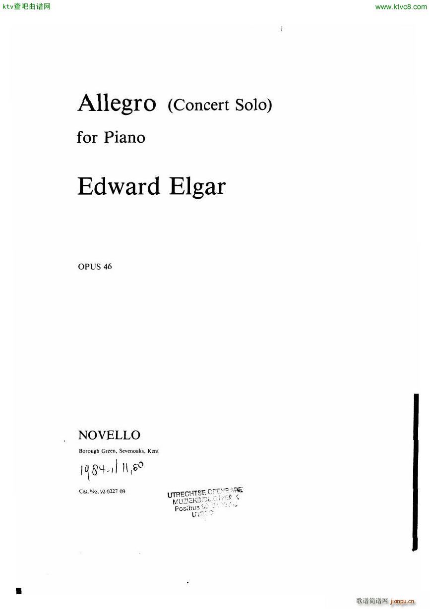 Elgar Allegro Concert solo(钢琴谱)1