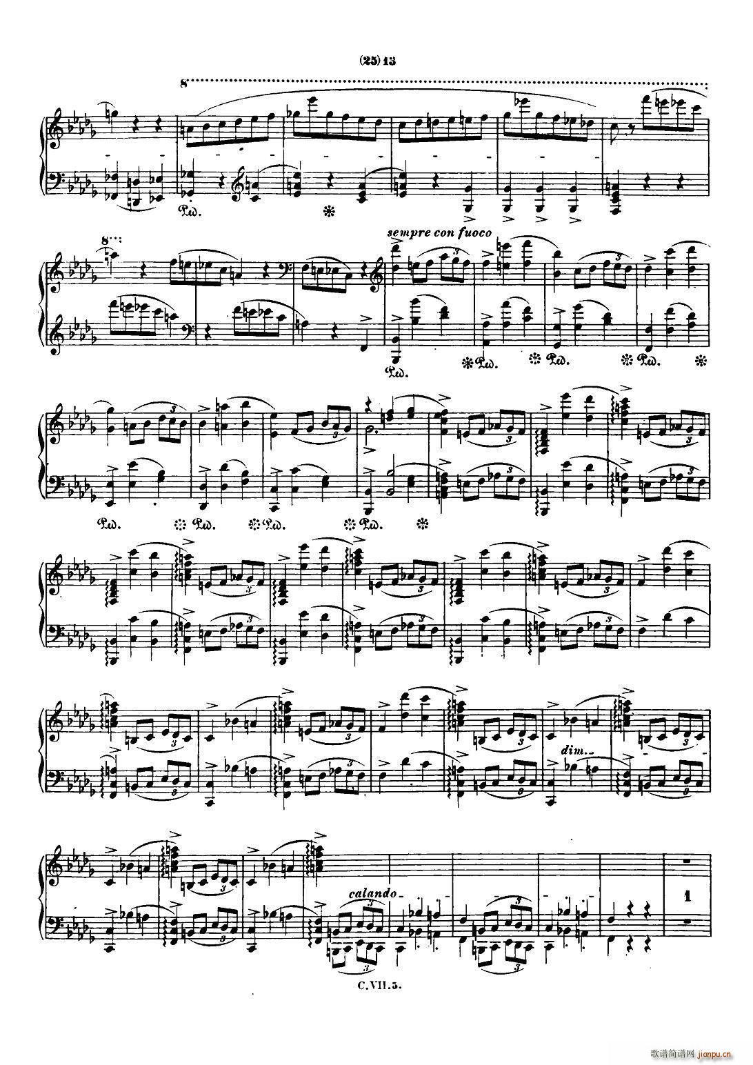 肖邦 钢琴谐谑曲 Chopin Scherzo No 2 降b小调 Op 31(钢琴谱)12