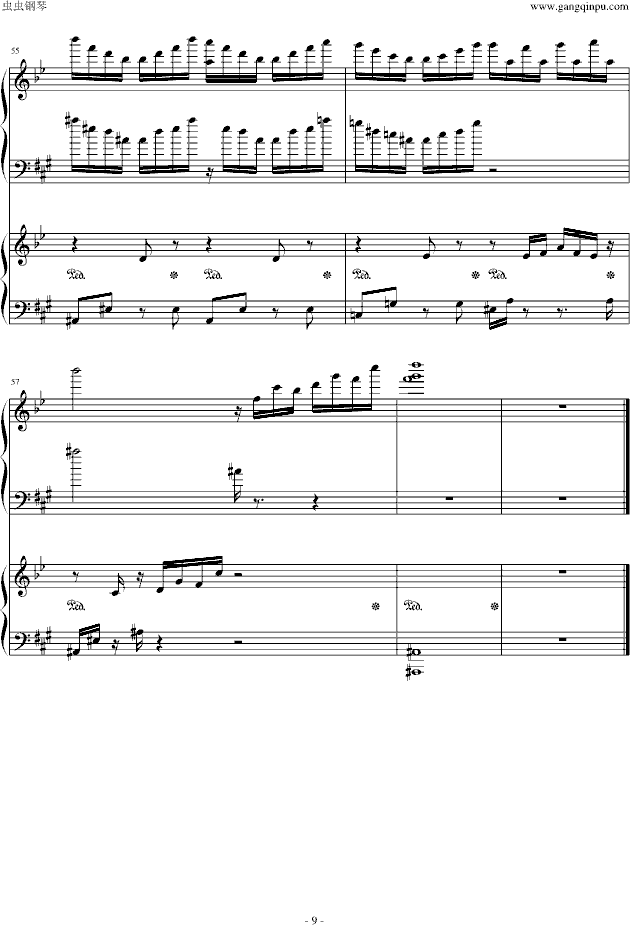 诗意鸣奏曲 四手联弹(钢琴谱)9