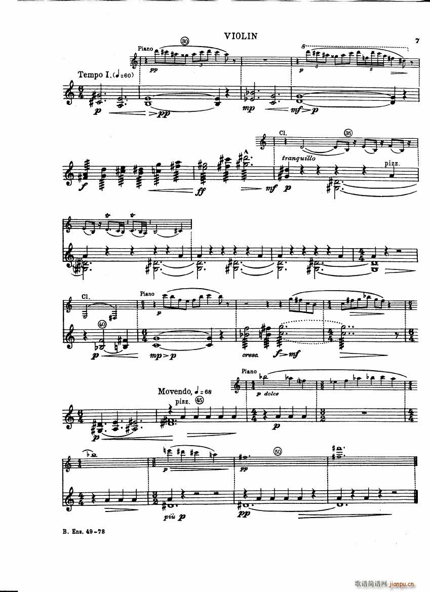 Bartok SZ 111 Contrasts violin(钢琴谱)7
