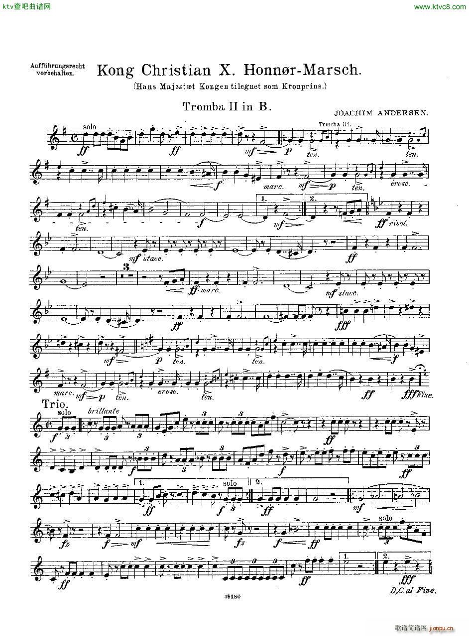Andersen Kong Christian X Honn rmarsch orch(钢琴谱)23