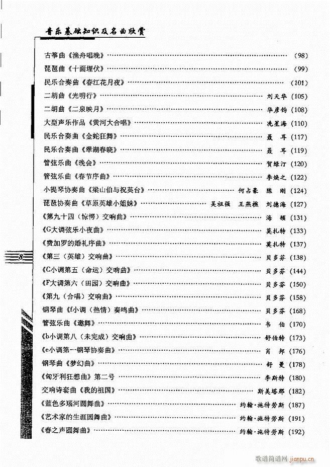 音乐基础知识及名曲欣赏 目录1 60(十字及以上)8